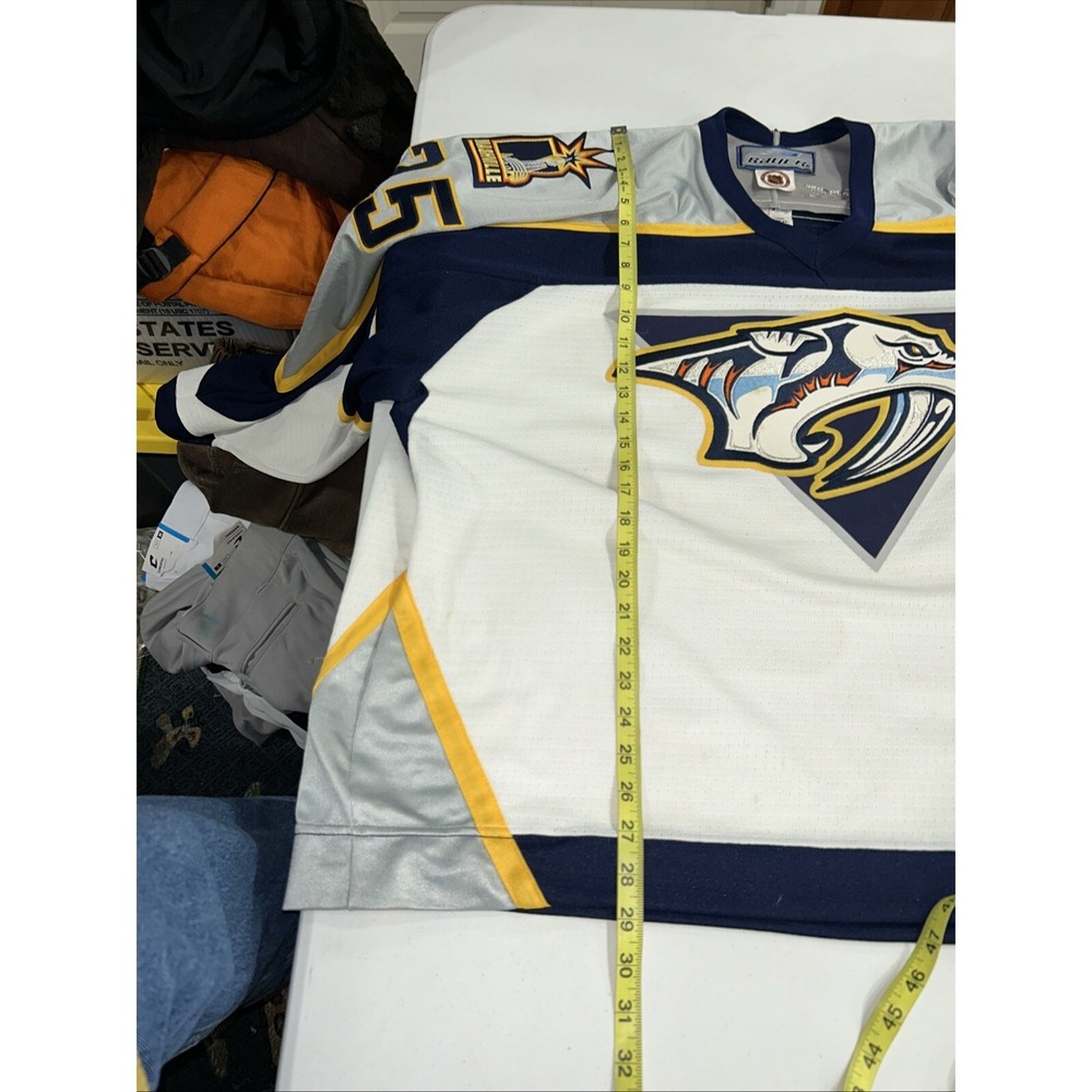 Bauer Nashville Predators Hockey Jersey XL TG Krivokrason #25 Men's NHL Vintage - Picture 6 of 9